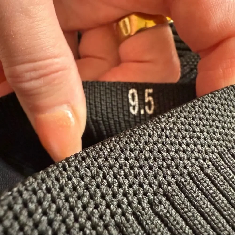 Everlane Glove Mule ReKnit Black Square Toe Block Heel Size 9.5 Sustainable Shoe - Picture 7 of 8